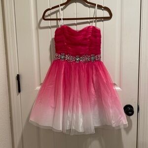 Pink ombre formal dress